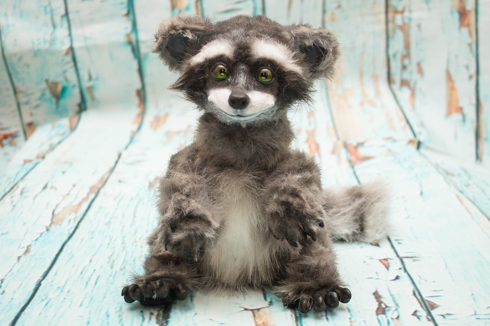 Raccoon almost) - My, Raccoon, Author's toy, Polymer clay, Needlework without process, Longpost