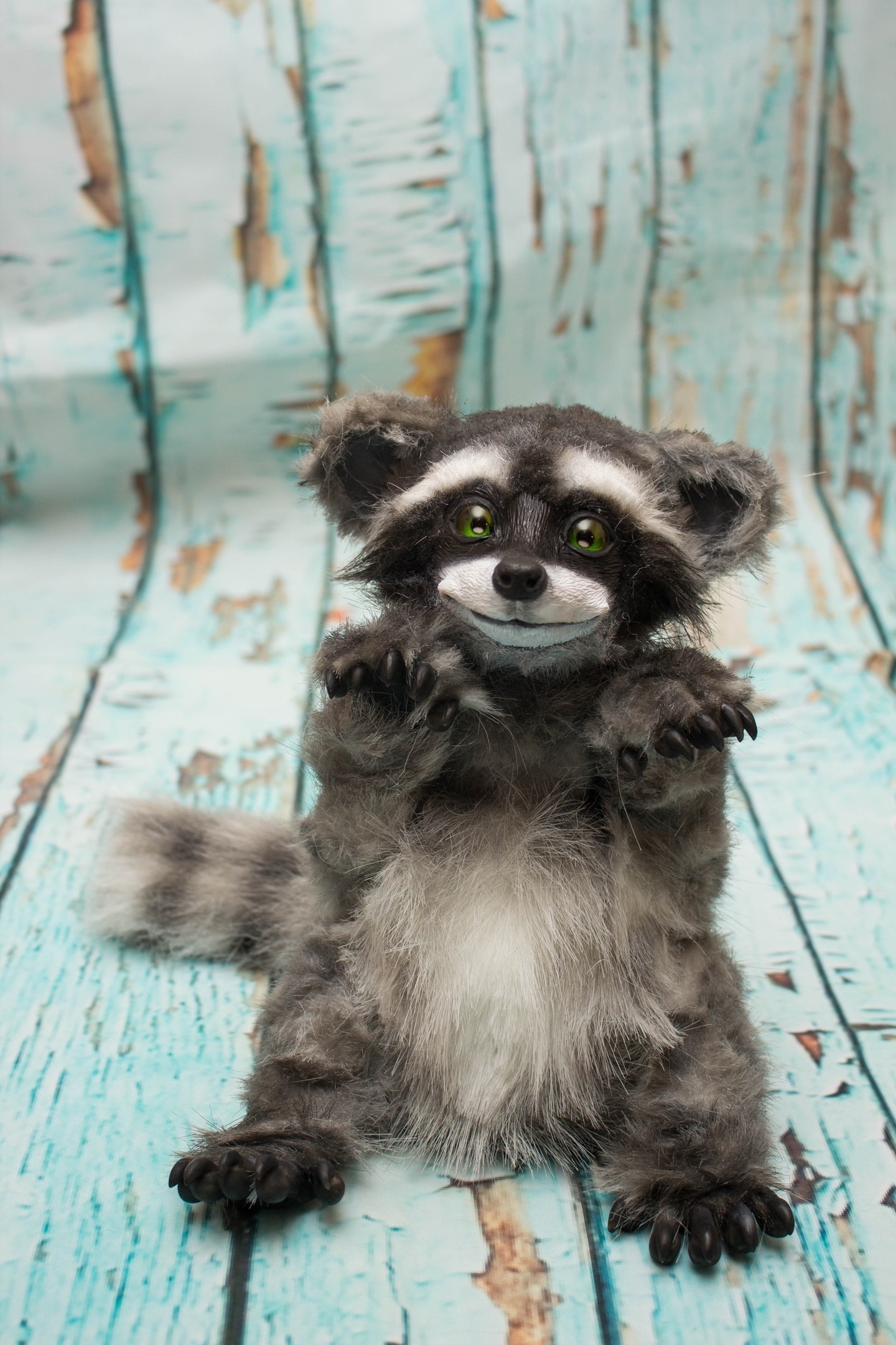 Raccoon almost) - My, Raccoon, Author's toy, Polymer clay, Needlework without process, Longpost