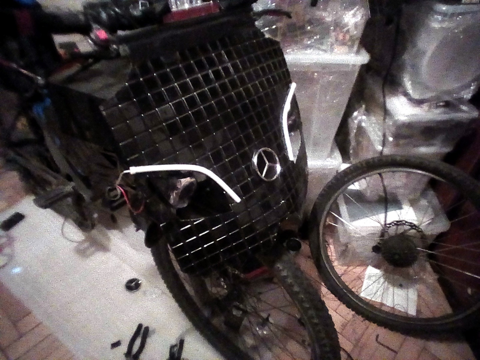 Electric bike Mercedes (do it yourself) - My, A bike, Mercedes, Homemade, With your own hands, Longpost