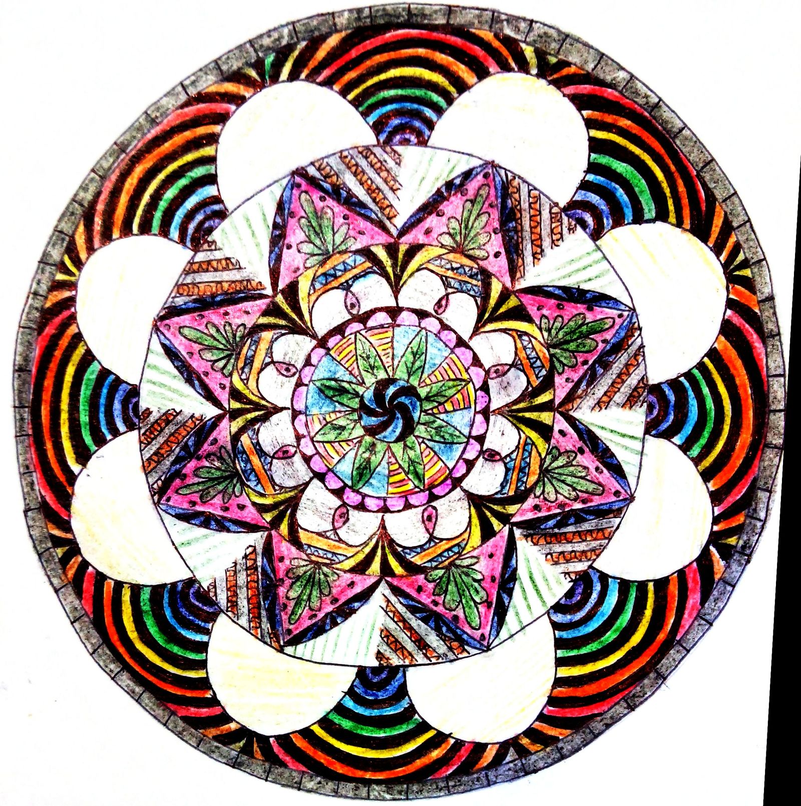 La.mandalas - My, Mandala, Black pen, Ball pen, Drawing, Just, Longpost