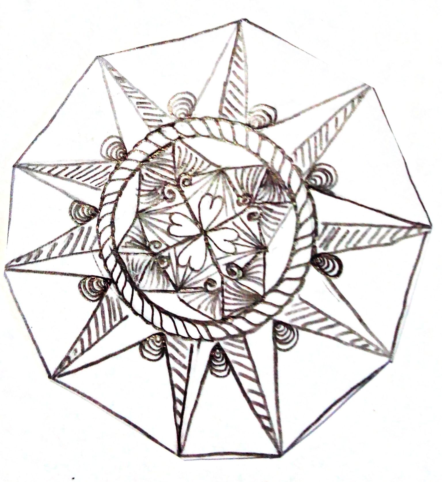 La.mandalas - My, Mandala, Black pen, Ball pen, Drawing, Just, Longpost