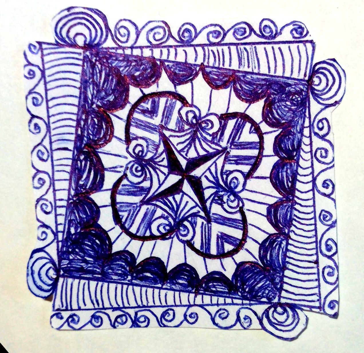 La.mandalas - My, Mandala, Black pen, Ball pen, Drawing, Just, Longpost