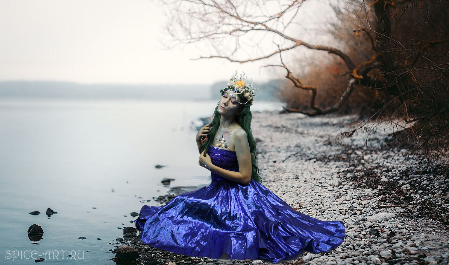 Makeup + makeup Mermaid - My, Mermaid, Face painting, Spiceartru, Tfp, , Longpost