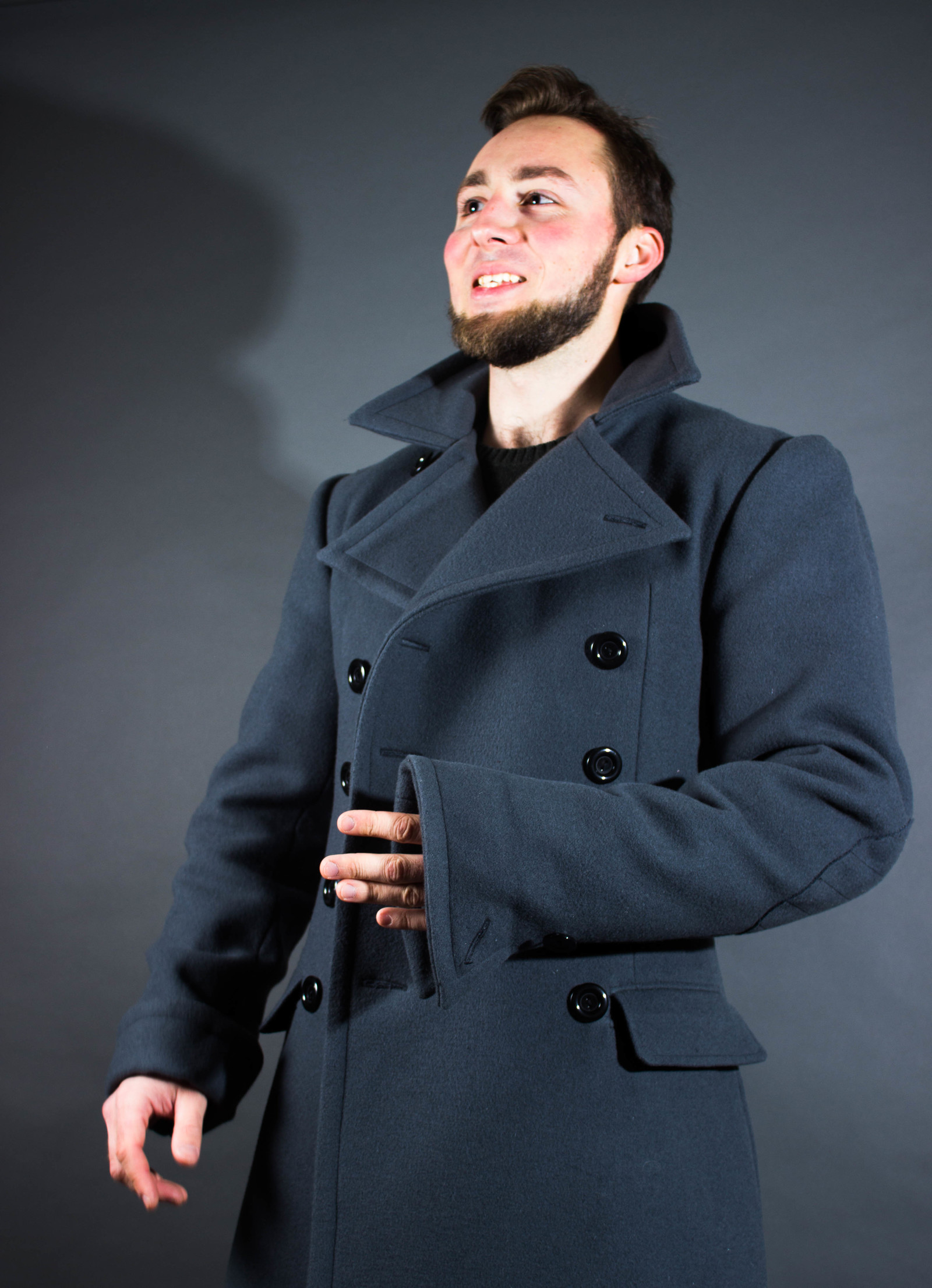 Gray overcoat - My, Scaffold, Longpost, Needlework without process, Mens clothing, Cloth, Costume, Coat, Overcoat