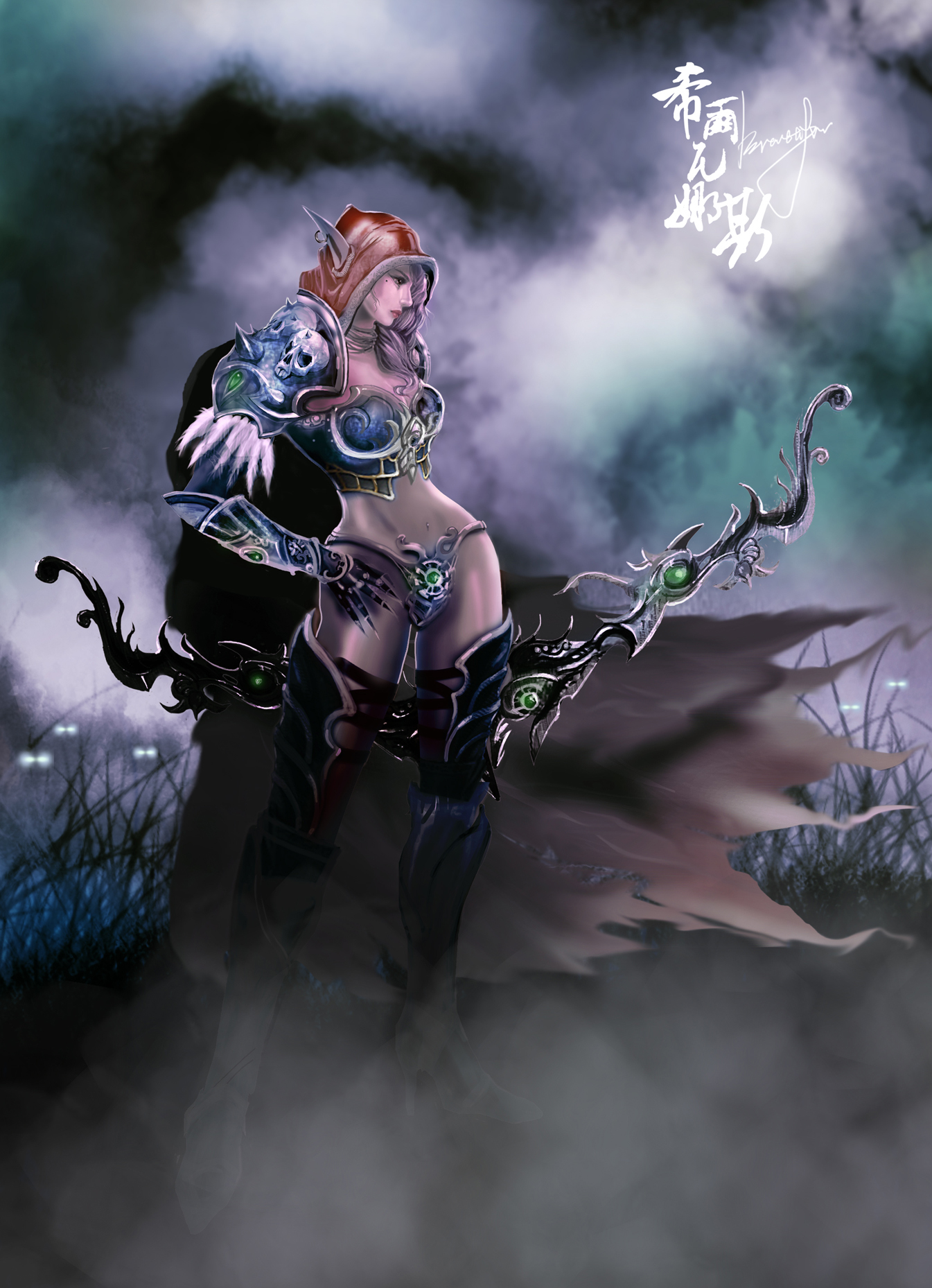 Sylvanas Windrunner WoW Art - World of Warcraft, Сильвана Ветрокрылая, WOW Art, Warcraft, Blizzard, WOW, Game Art