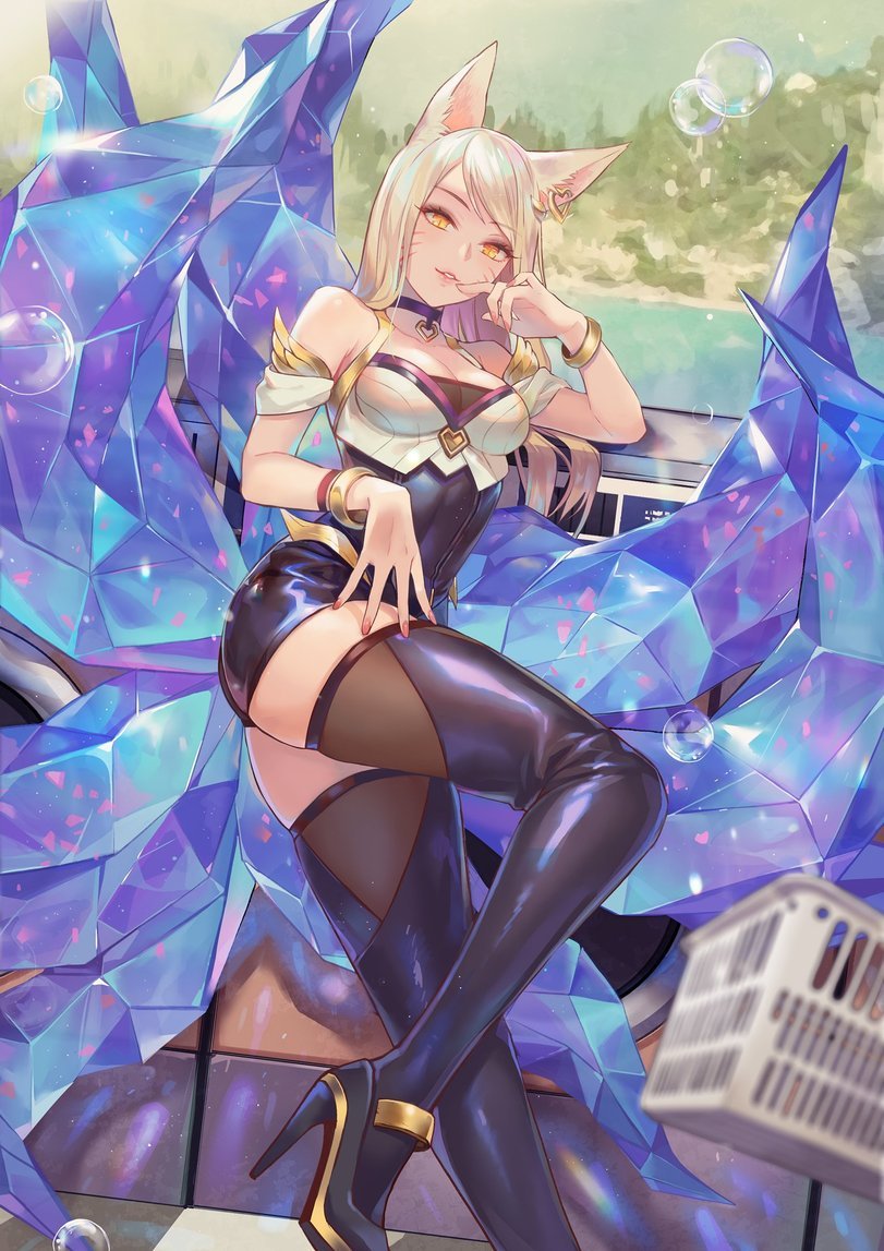 Ahri - Anime, Art, Anime art, League of legends, Ahri, KDA