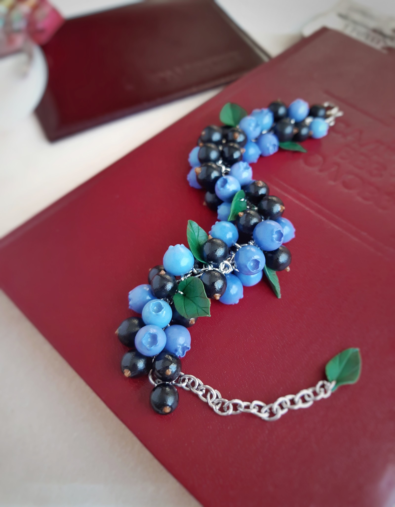 A small update to my bracelets - My, Needlework without process, Polymer clay, , A bracelet, Berries, Longpost