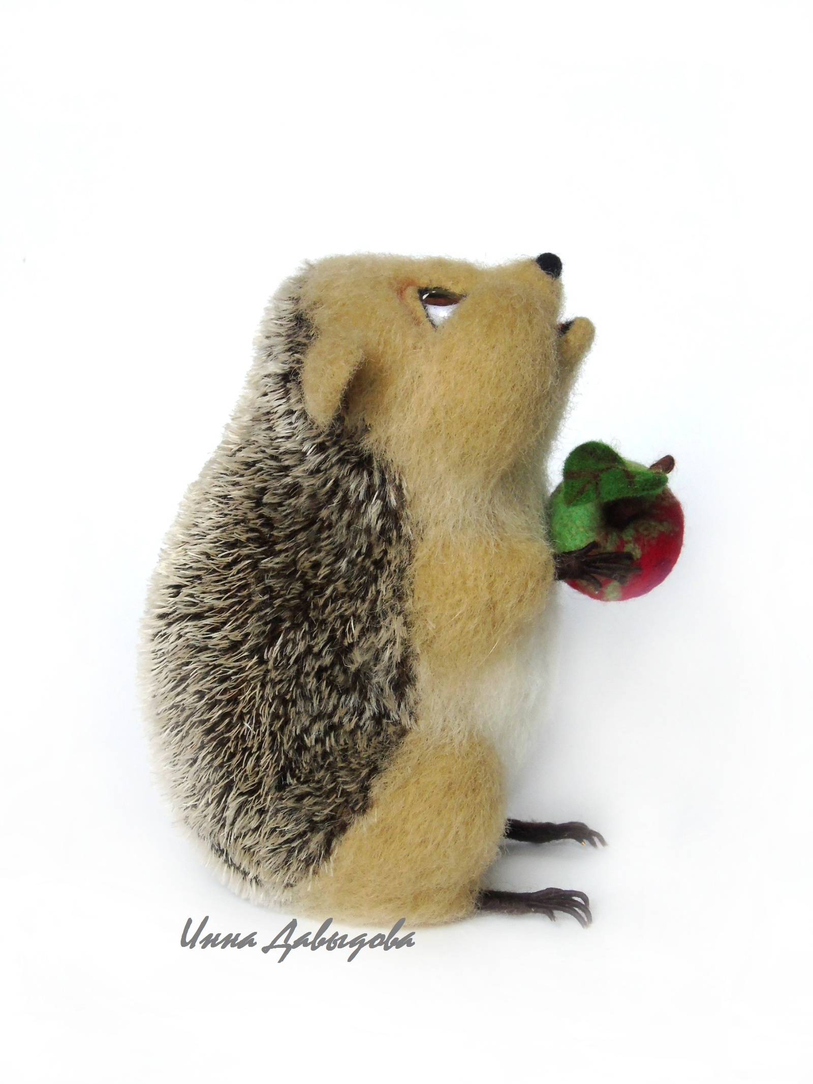 Hedgehog Tusya. - My, Needlework without process, Soft toy, Wool toy, Author's toy, Handmade, Needlework, Longpost, Hedgehog