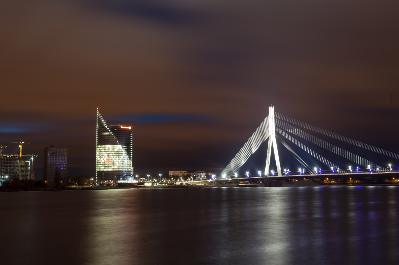 Night Riga. - My, Riga, Night city, Travels, Long exposure, Baltics