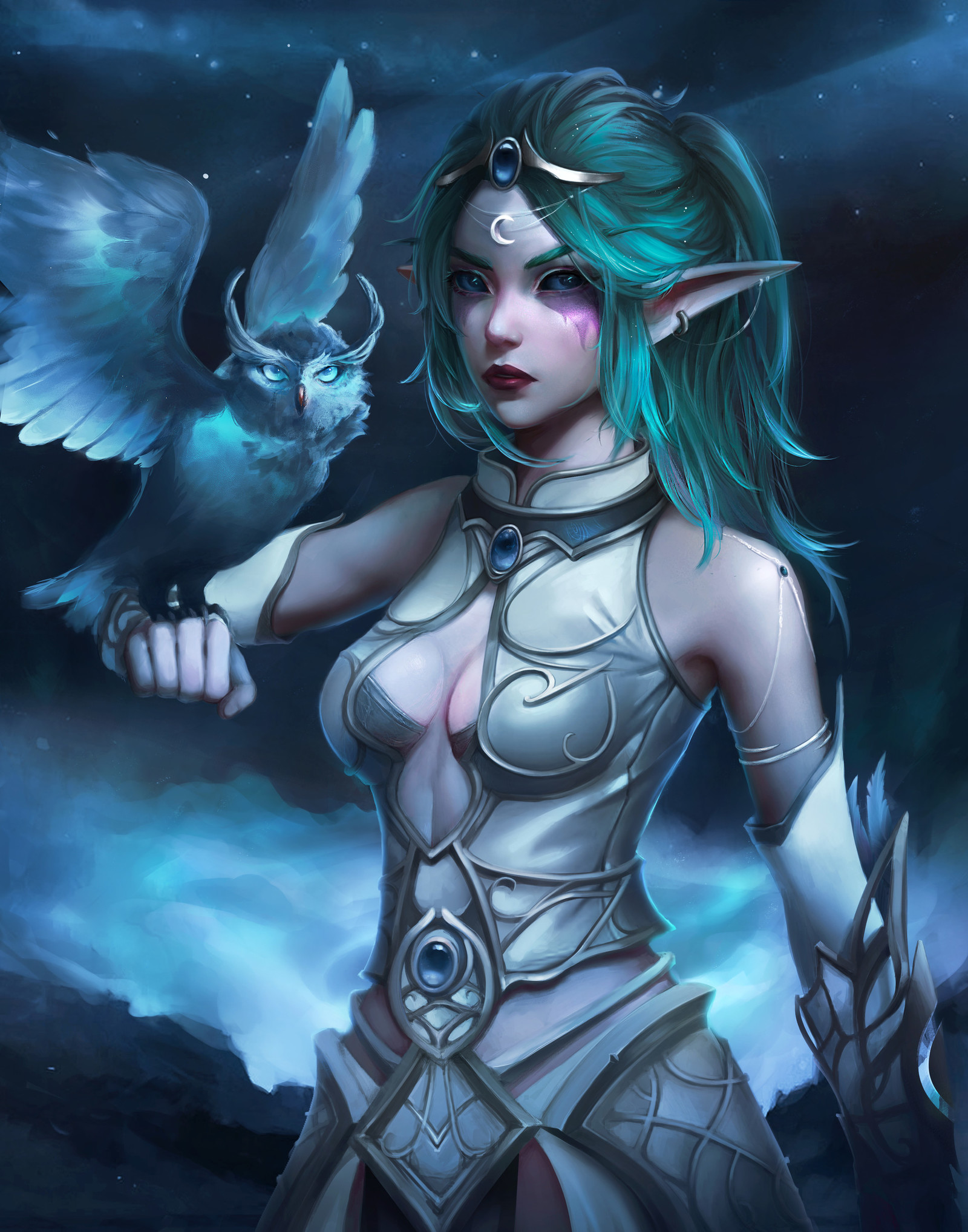 Night Warrior Tyrande by alisa nilsen - World of warcraft, Warcraft, Wow, Blizzard, Game art