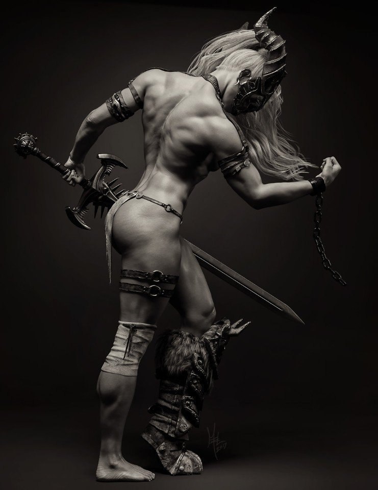 Warriors - NSFW, Amazon, Armor, Sword, Weapon, Fantasy, Erotic, Longpost