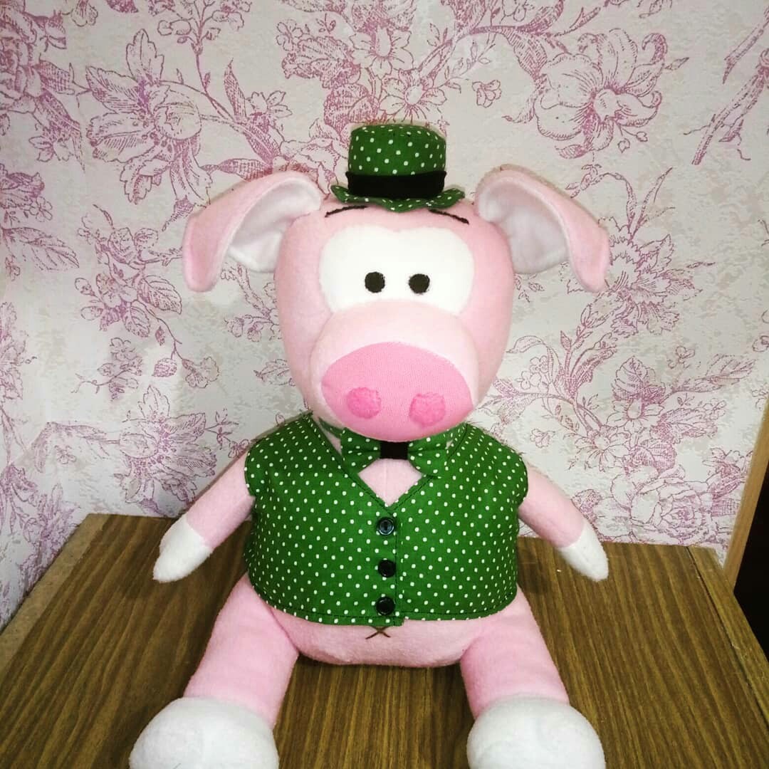 My creation 10 - My, Pig, With your own hands, Needlework without process, Needlework, Soft toy