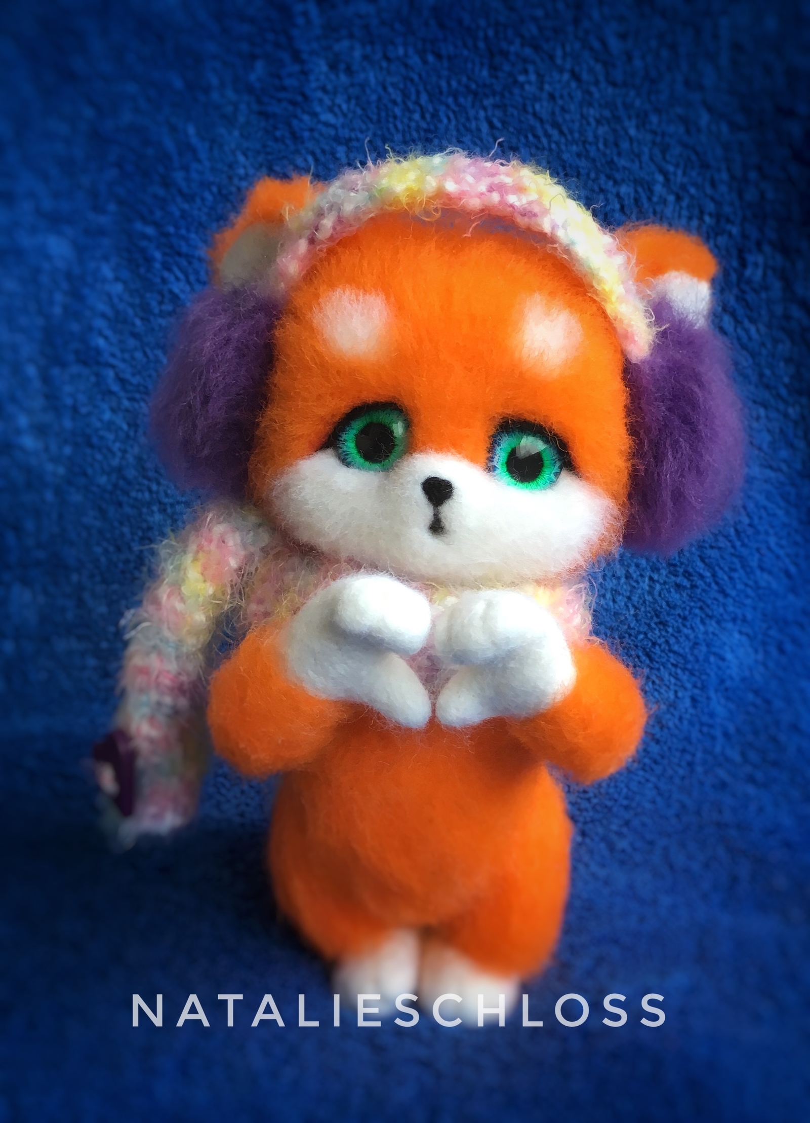 Winter fox Lipisinka) - My, Fox, Winter, Love, Orange, Needlework without process, Dry felting, Longpost