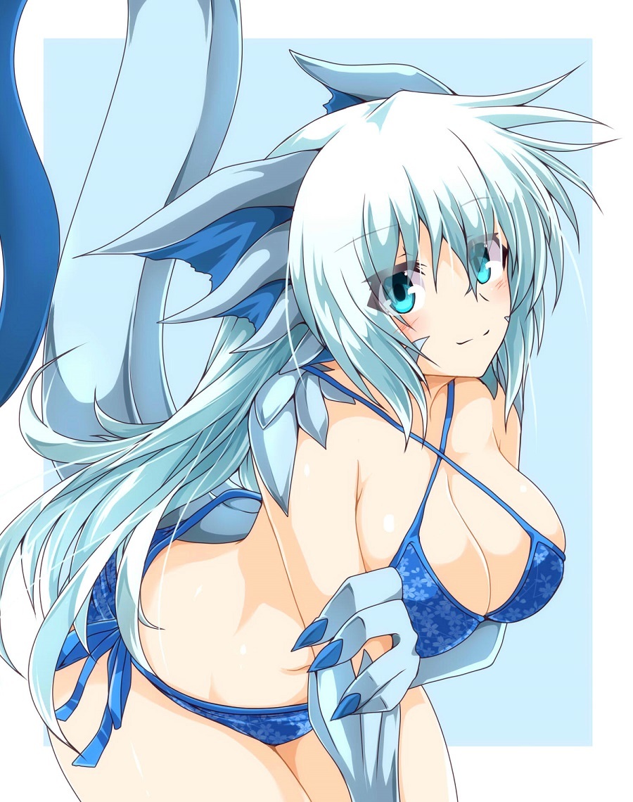 Dragon girls part 1 - NSFW, Anime art, Anime original, Monster girl, Dragon girl, Etty, Longpost