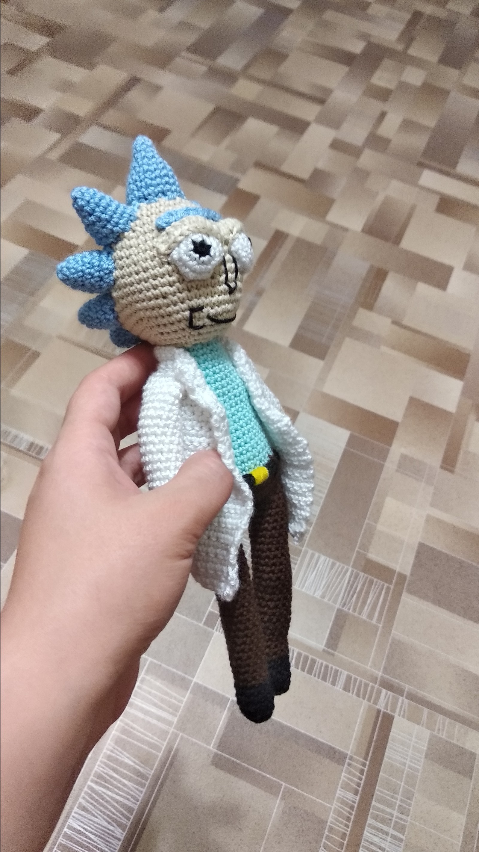 Rick Sanchez - My, Crochet, Knitted toys, Rick Sanchez, Rick and Morty, Longpost