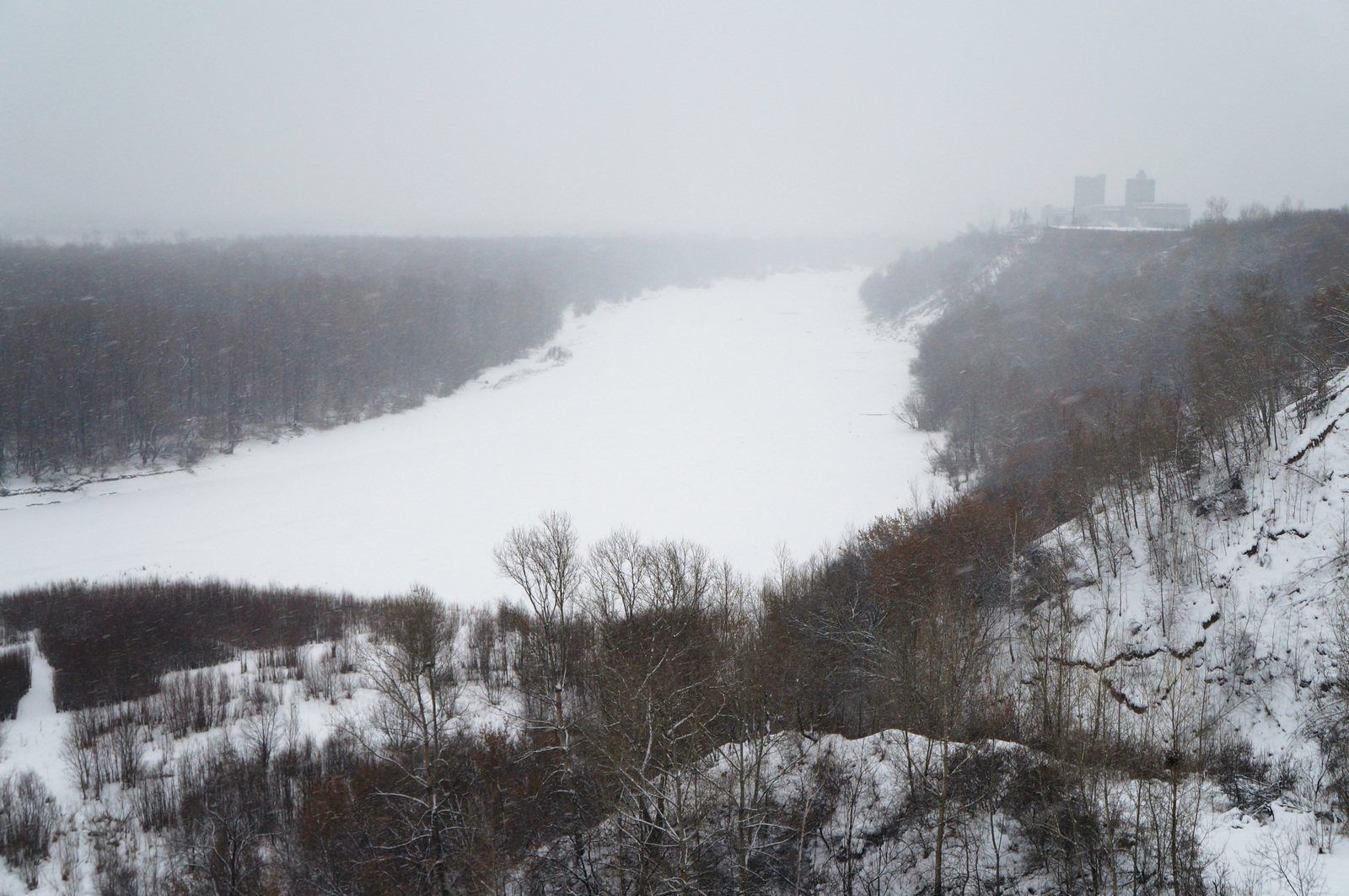 The onset of winter - My, The photo, Nature, Autumn, Winter, Ob, Siberia, Barnaul, Longpost