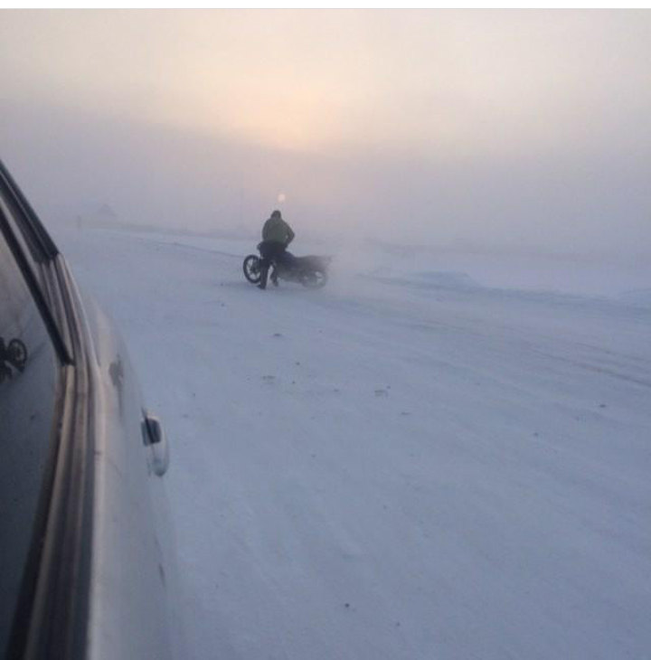 Moto season is not over yet - Yakutia, Churapcha, Motorcycles, , Motorcycle season, Cold, Longpost, Moto