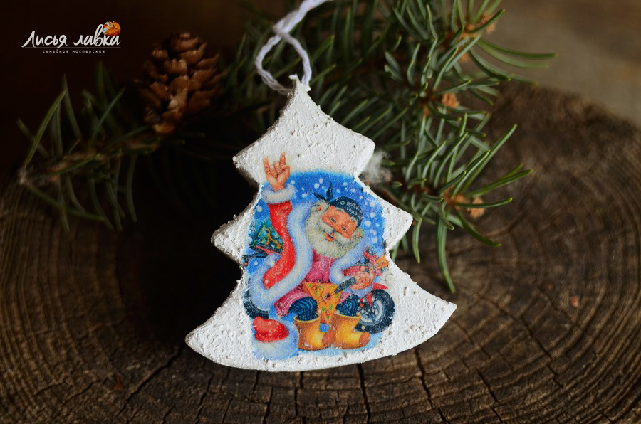 Christmas toys made of wood - My, Decor, Tree, Longpost, Needlework without process, With your own hands, Decoupage