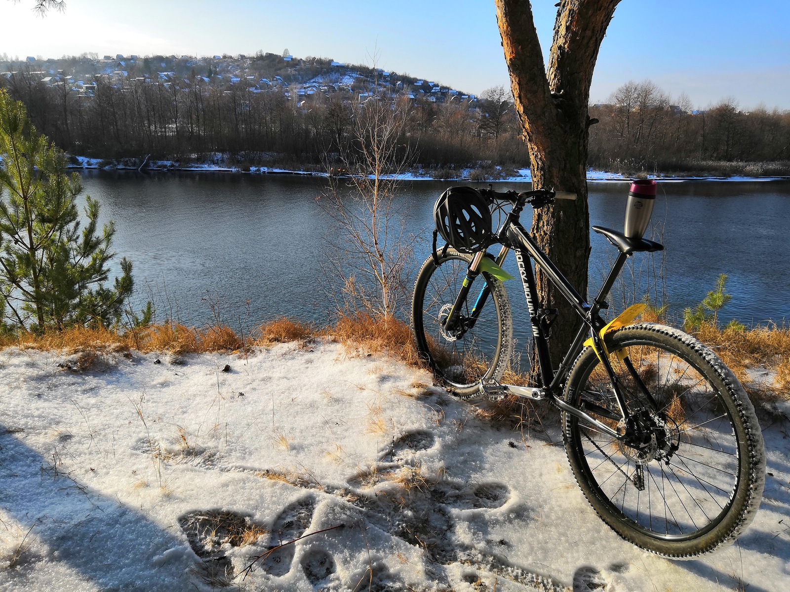 Winter, river, bike.... - My, A bike, , , Winter, Cross Country, , Longpost