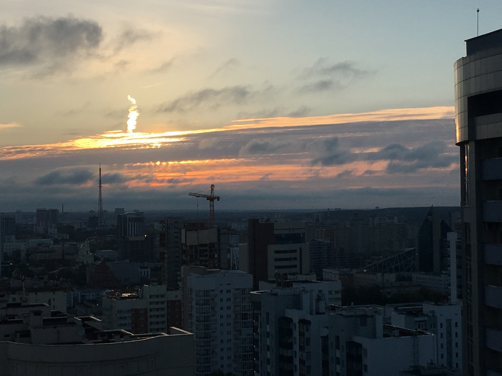 600 sunrises Catherine suddenly - My, Yekaterinburg, dawn, Betterbespal, Landscape, Ural, Longpost