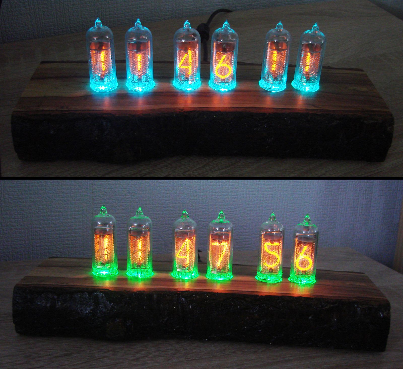 Ascetic watches on gas discharge indicators or Nixie Clock - My, Watches on the GRI, In-14, , Vacuum tubes, Nixie clock, Clock, Longpost, , Lamp clock