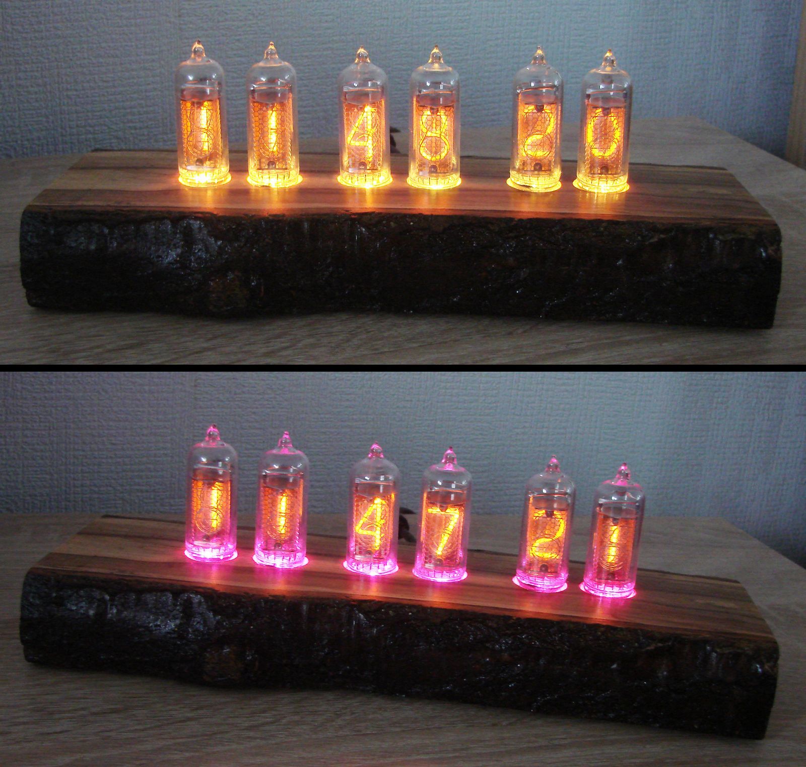 Ascetic watches on gas discharge indicators or Nixie Clock - My, Watches on the GRI, In-14, , Vacuum tubes, Nixie clock, Clock, Longpost, , Lamp clock