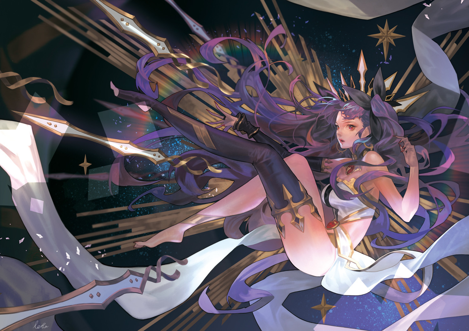 Ishtar - Anime, Anime art, Fate, Fate grand order, Ishtar, Tohsaka rin, Archer, Longpost