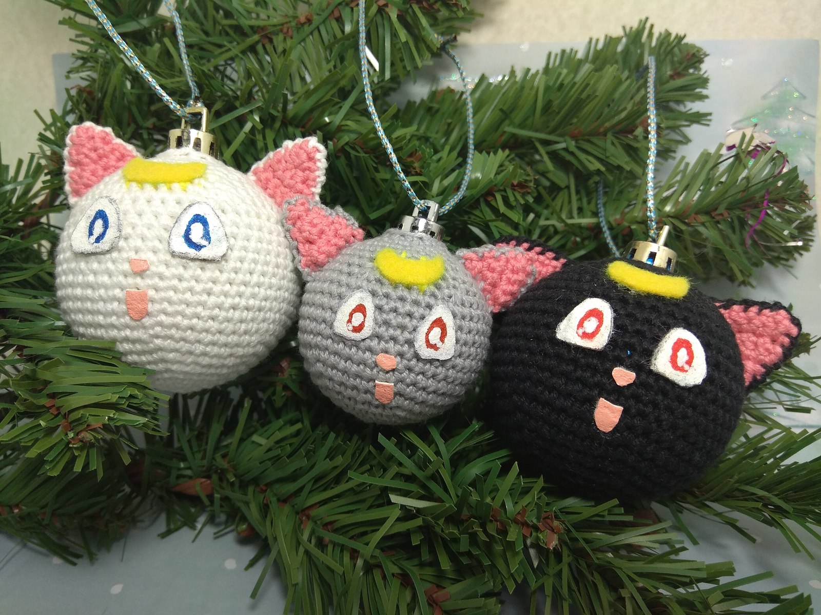 Cats - My, Needlework, Knitting, New Year, Sailor Moon, Ball, Longpost