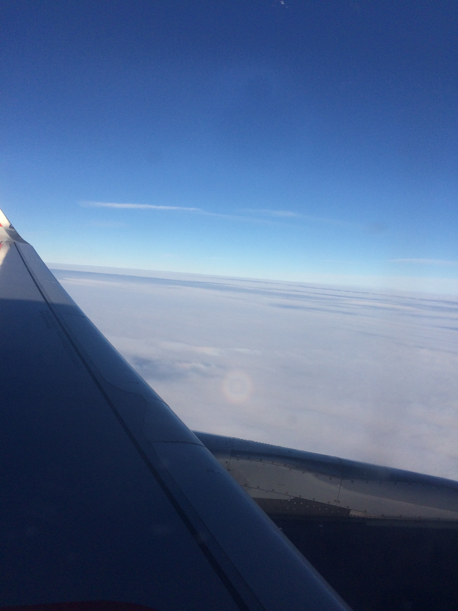 Rainbow from a height of 10 km - My, Flight, Rainbow, View from the window, Longpost