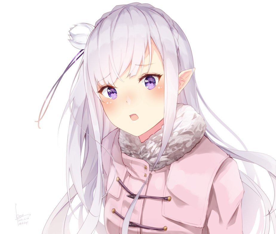 Emilia - Anime, Anime art, Re: Zero Kara, Emilia, Longpost