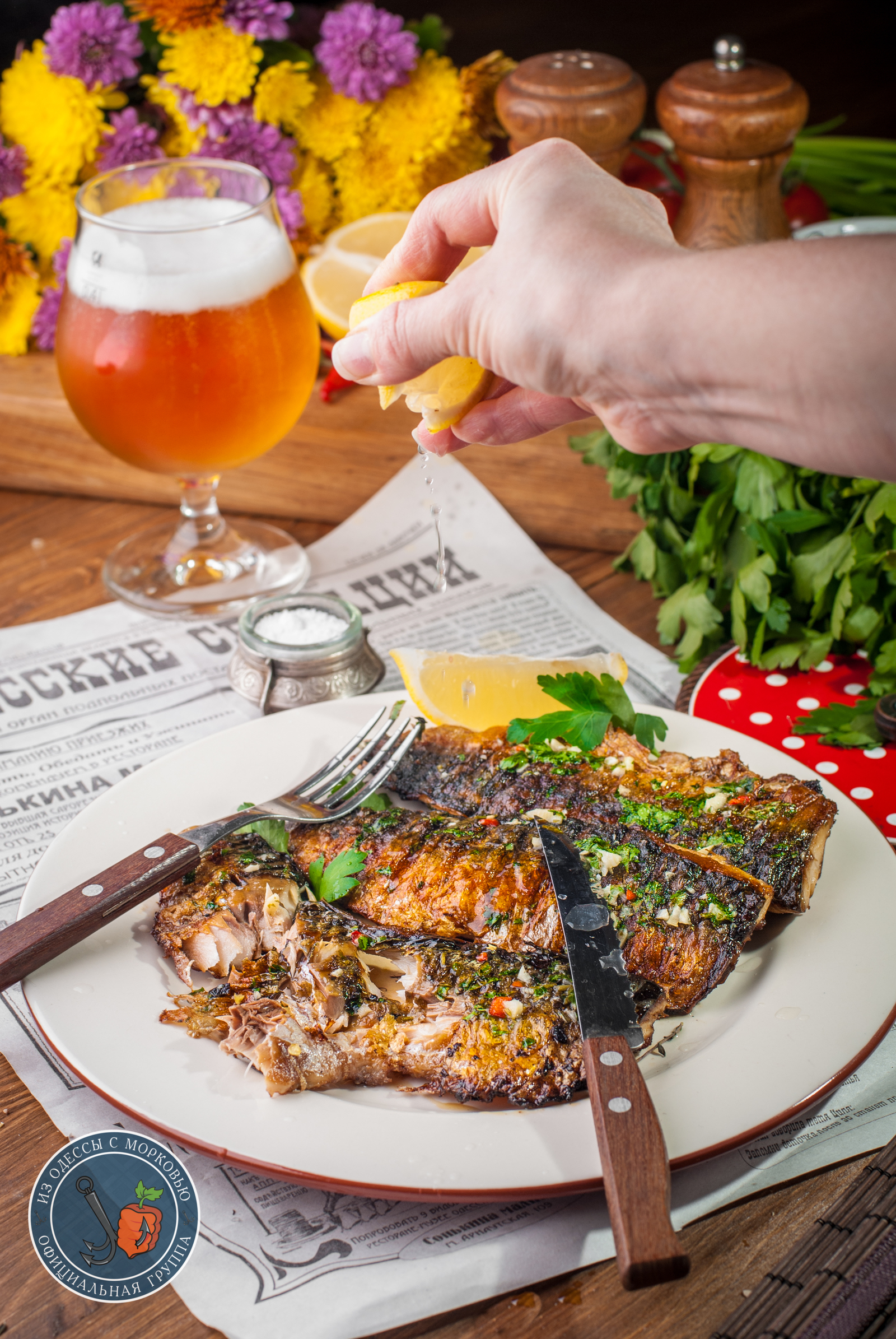 How to color yourself December .. Mackerel on a grill pan - My, From Odessa with carrots, Recipe, Cooking, Food, The photo, Longpost