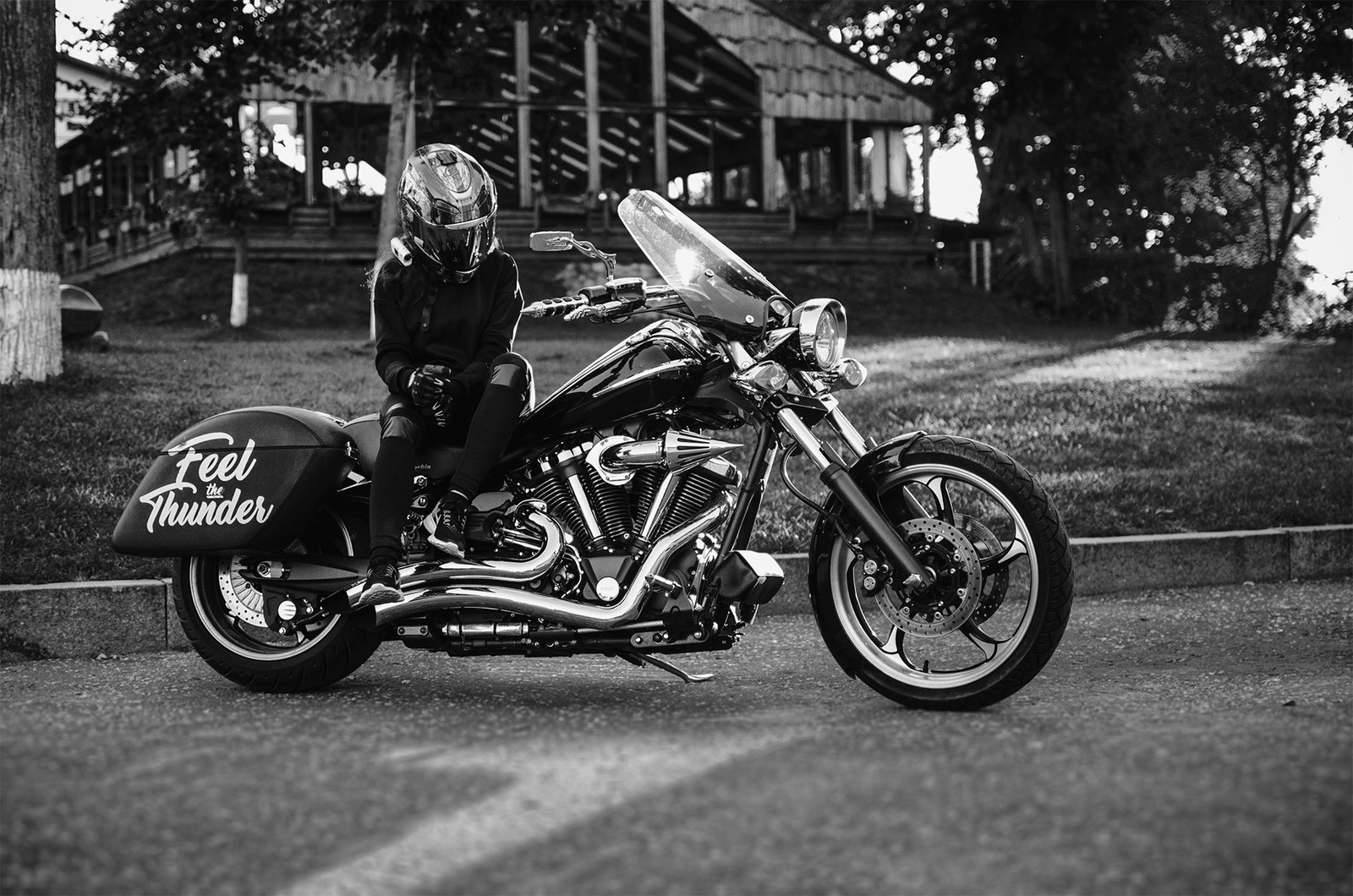 Raider 1900  (b&w) - My, Moto, Yamaha, Xv1900, Summer, Black and white, Relationship