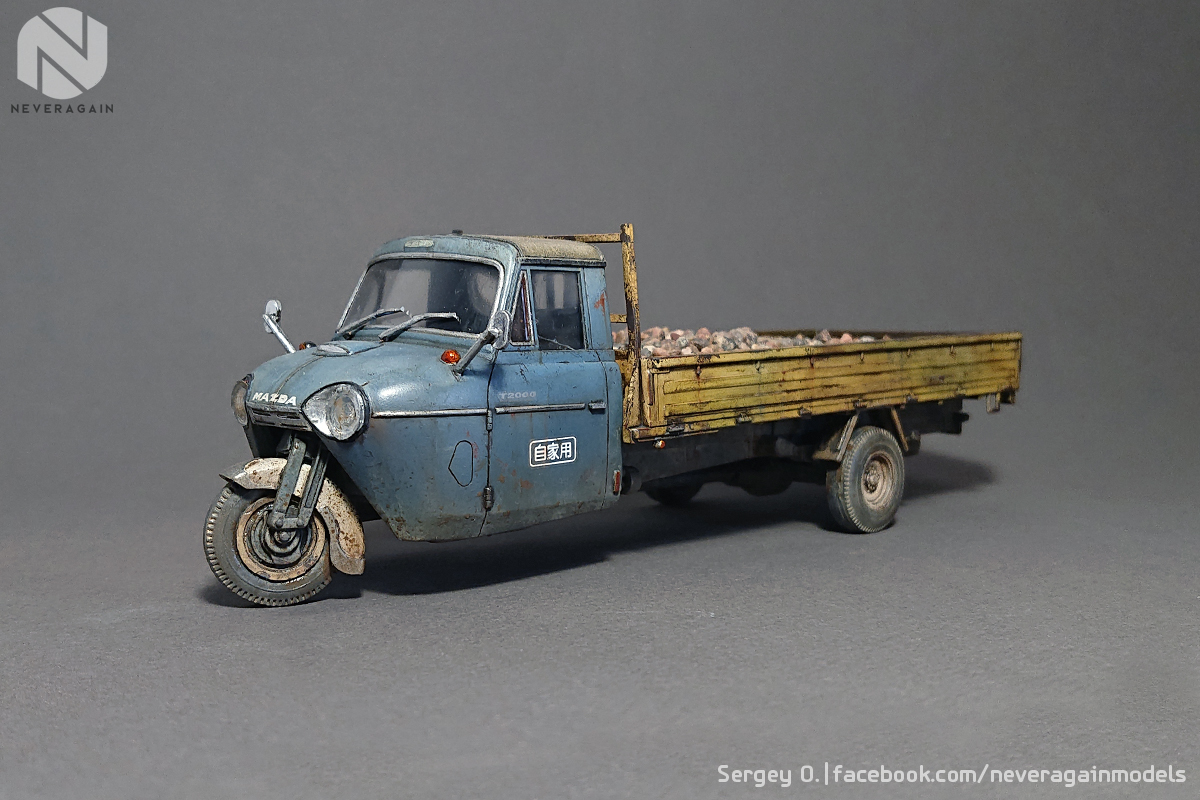 Mazda T2000 1:32 scale - My, Stand modeling, Scale model, Mazda, Modeling, Hobby, , Longpost