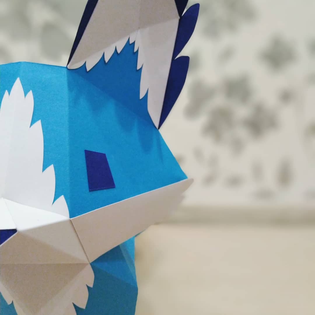 Бумажное моделирование: низкополигональные модели - Моё, Papercraft, Лиса, Кот, Утка, Рукоделие без процесса, Фотография, Длиннопост