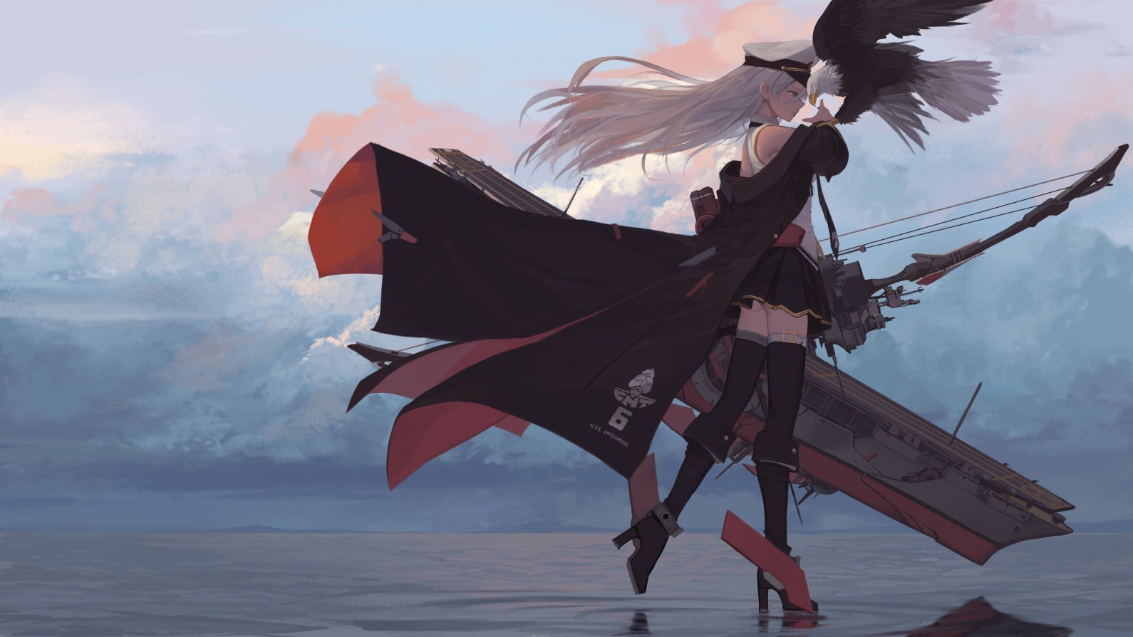 Enterprise - Арт, Рисунок, Azur Lane, Enterprise Azur Lane, Dishwasher1910, Enterprise (Azur Lane)