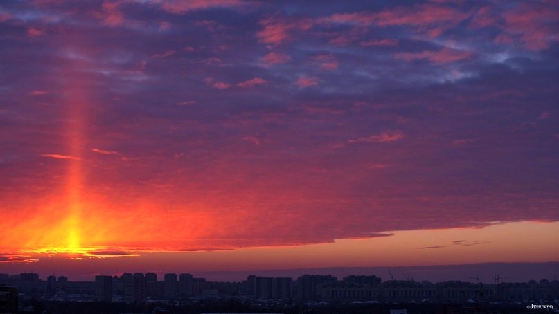 Фантастический рассвет, сегодня в Омске - Омск, Рассвет, Фотография, Природа, Россия, Утро, Красота