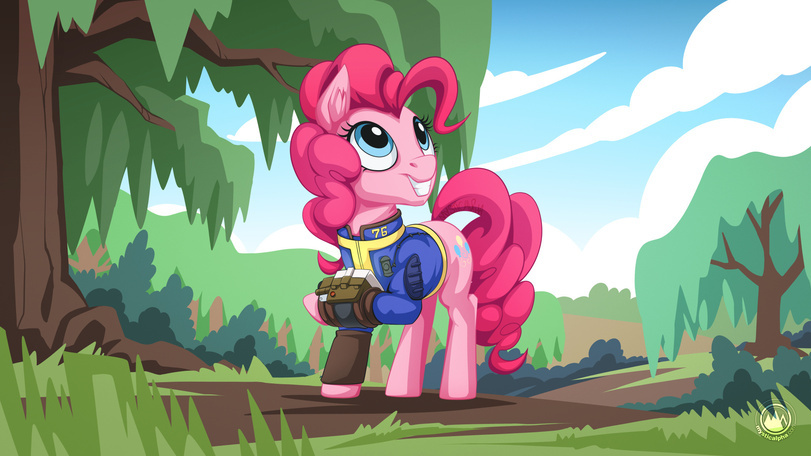 What a colorful Post-Apocalypse. - My little pony, Pinkie pie, Fallout 76, Crossover, Mysticalpha, Crossover