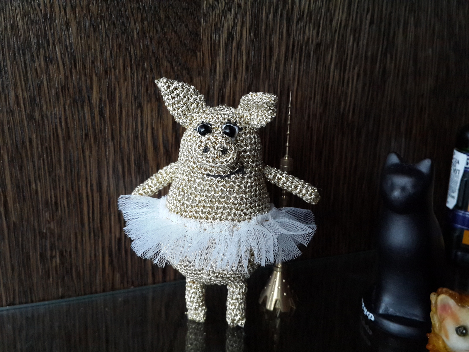 golden pig - My, Pig, Symbol of the year, Needlework without process