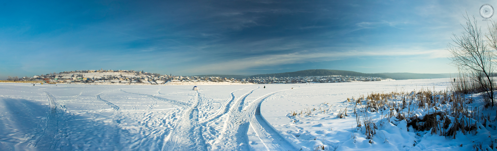 Winter panoramas of the village where I live. - My, Forest, The photo, Landscape, Ab87, Панорама, Artie, Artinsky district, Longpost