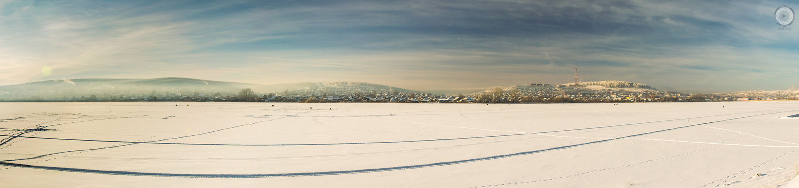 Winter panoramas of the village where I live. - My, Forest, The photo, Landscape, Ab87, Панорама, Artie, Artinsky district, Longpost