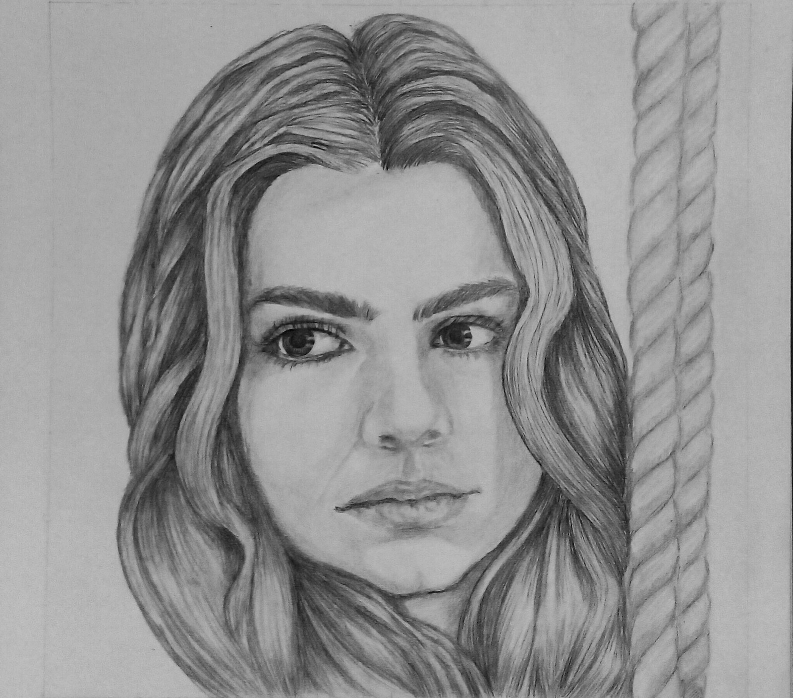 Portrait - My, Drawing, Pencil drawing, Portrait, Portraits of people, Portrait by photo, Sketch, Girls