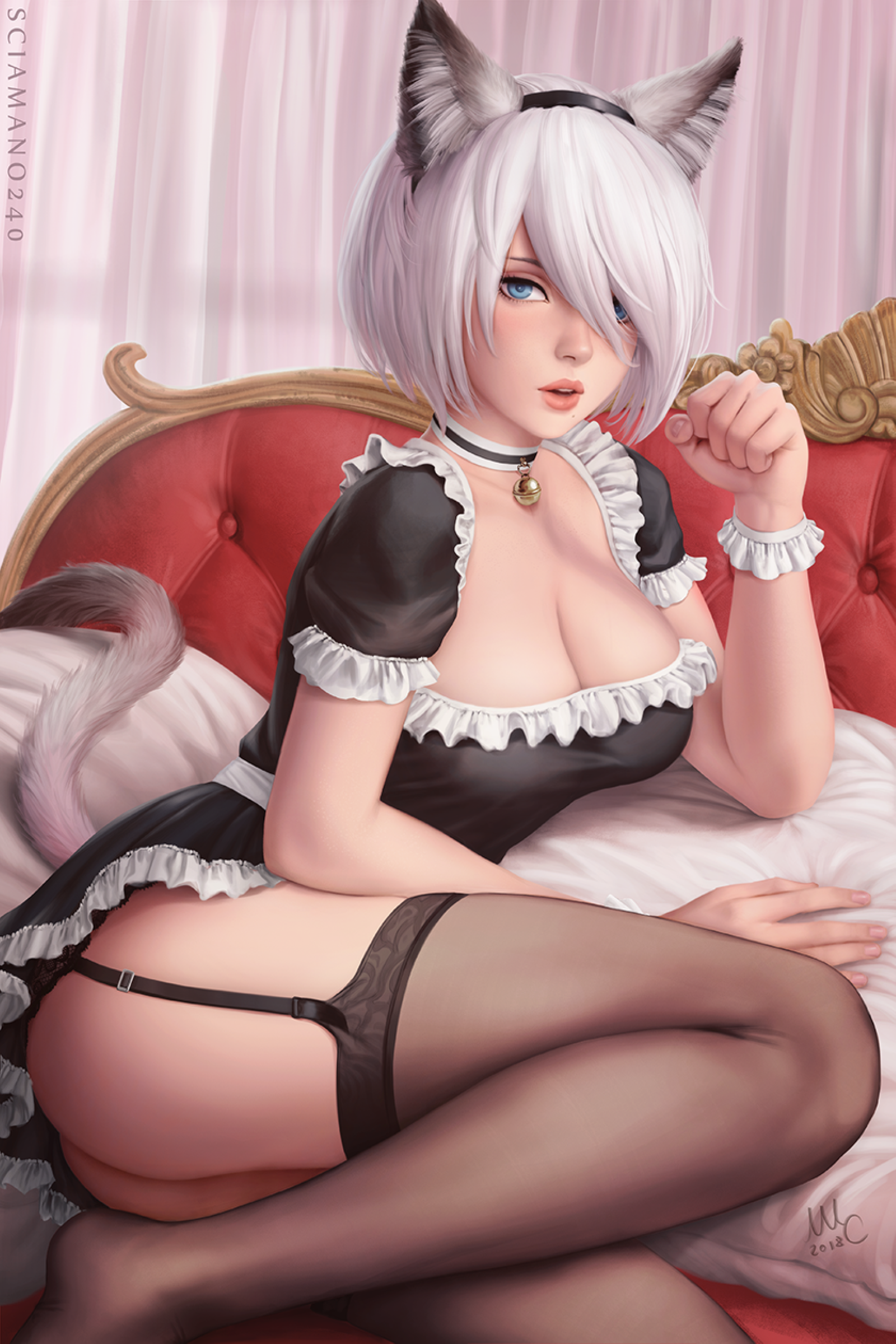 2B Neko Maid Art | Пикабу