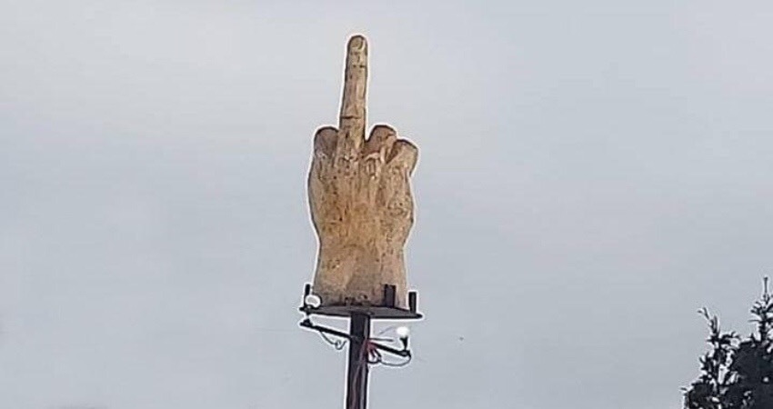 “Epic Fuckoff” for 4000 usd. - Protest, Fuck, Indecent gesture