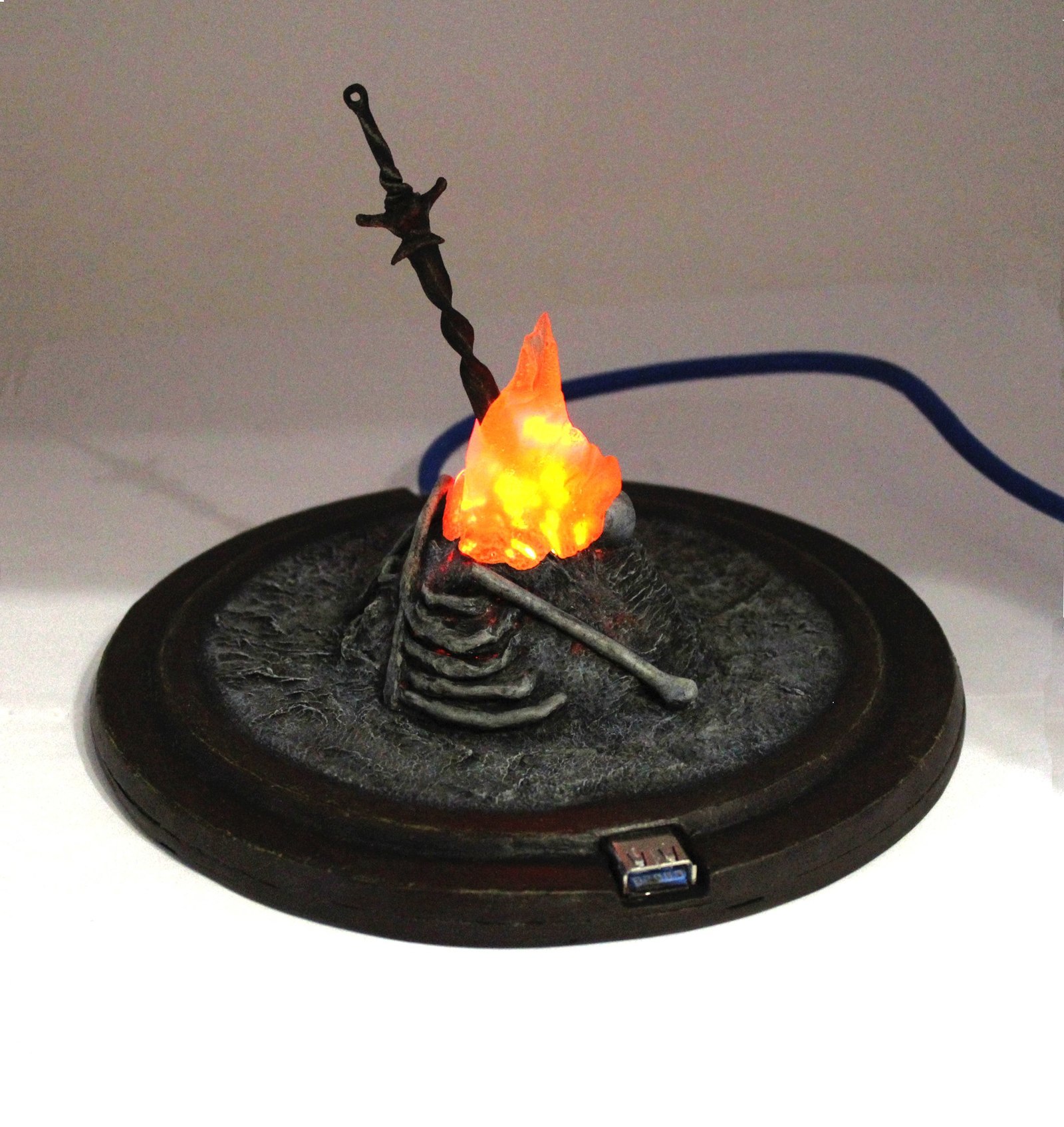 Mysterious USB Bonfire from Dark Souls - My, Handmade, Hobby, Craft, Needlework with process, Saint Petersburg, Dark souls, Longpost, I share