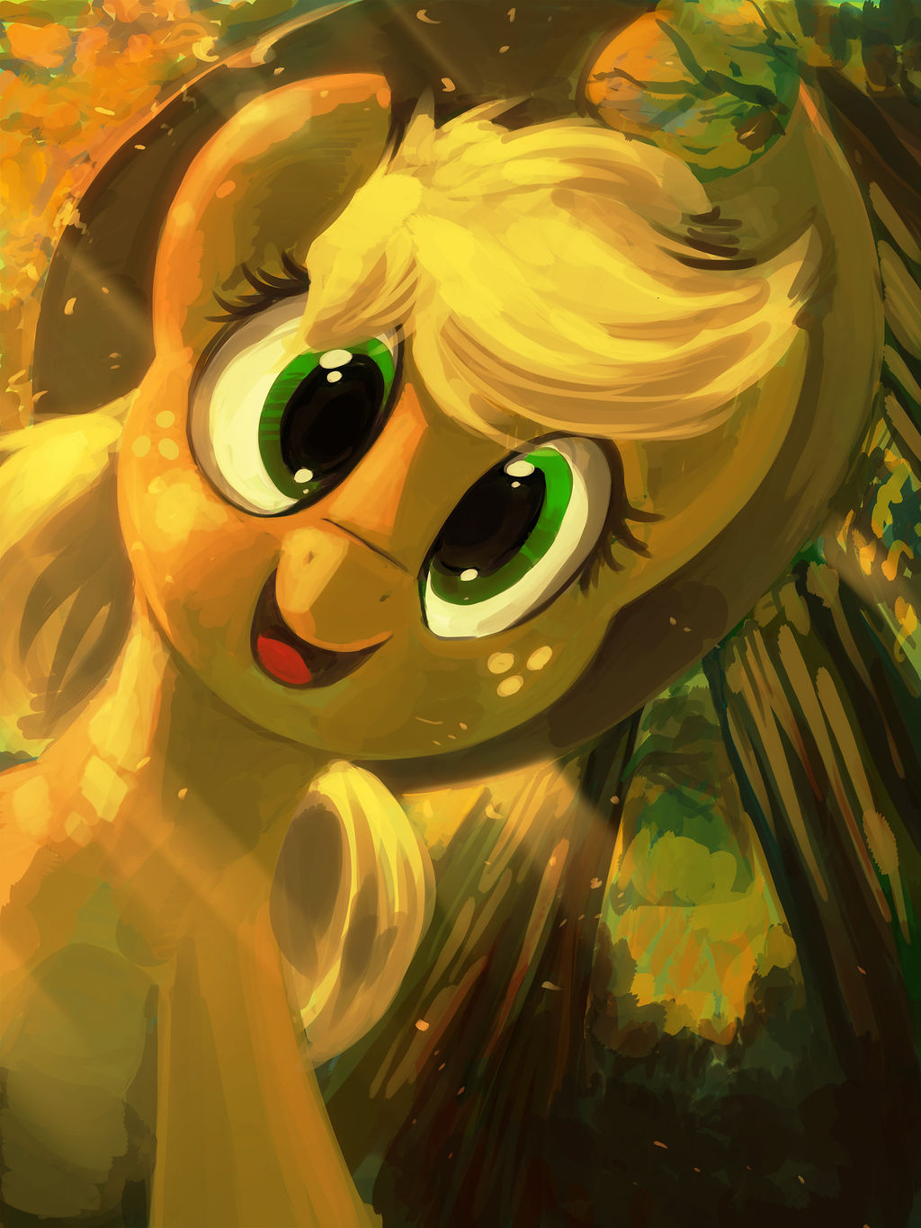 Здарова! - My Little Pony, Applejack, Арт, Dimfann