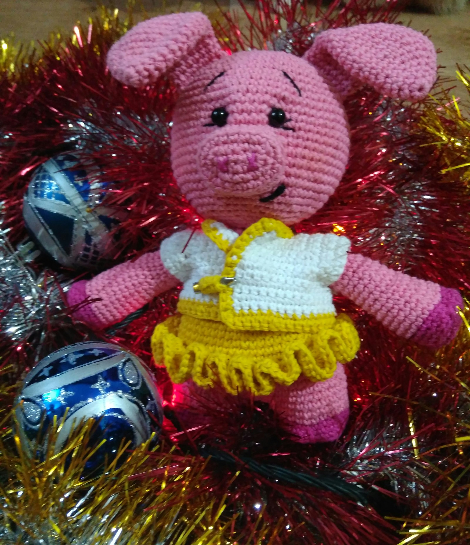 Christmas mood. - My, , Needlework without process, Crochet, Toys, Longpost