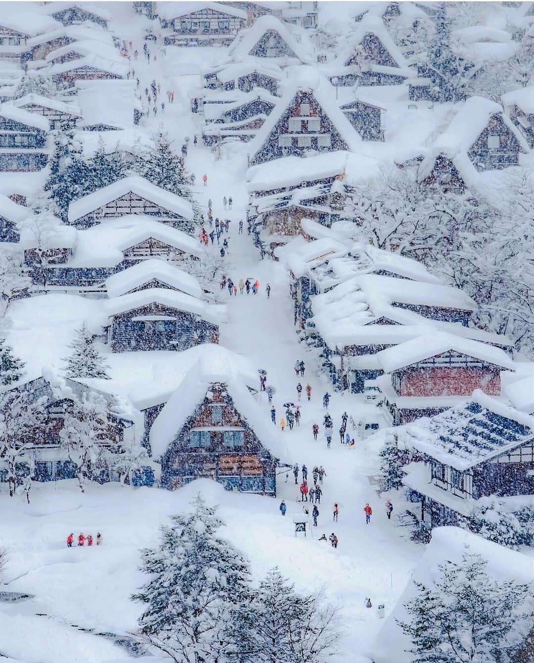 Зимняя деревня. Фото