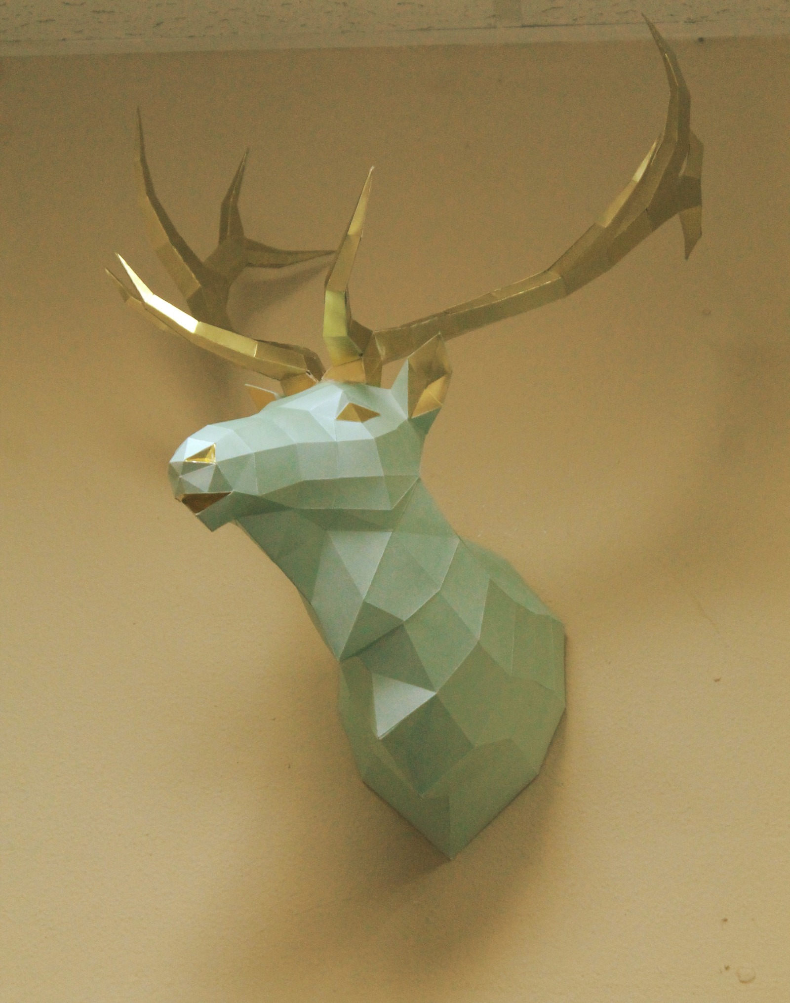 Deer made of cardboard. - My, Papercraft, Deer, Pepakura, Needlework with process, Longpost, Deer