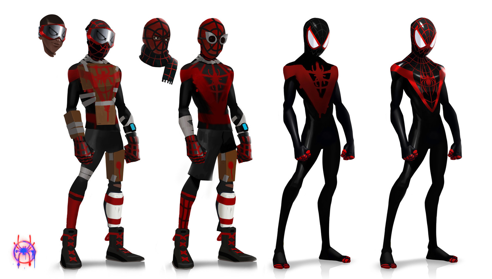 Concepts for the cartoon Spider-Man: Through the universes - Spider-Man: Across the Universes, Concept Art, Marvel, Cartoons, Longpost, Miles Morales, Gwen Stacy