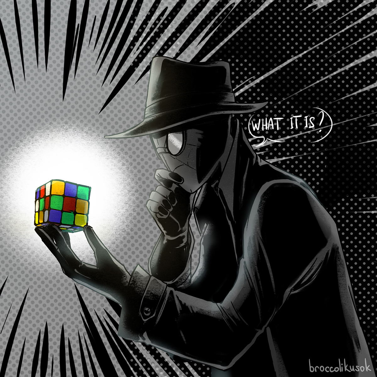 Человек паук Нуар и кубик Рубика